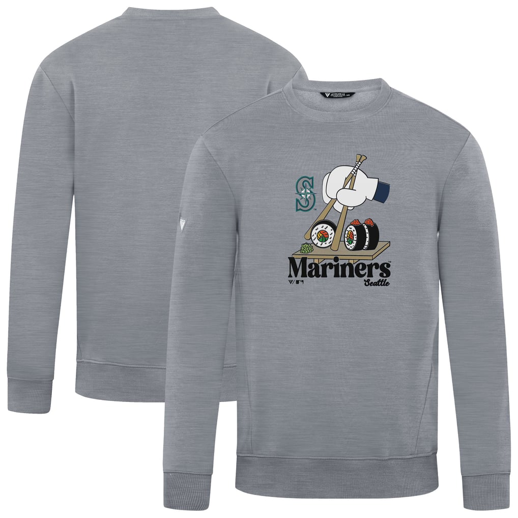  Seattle Mariners Levelwear Zane Ballpark Food Pullover Sweatshirt - Gray